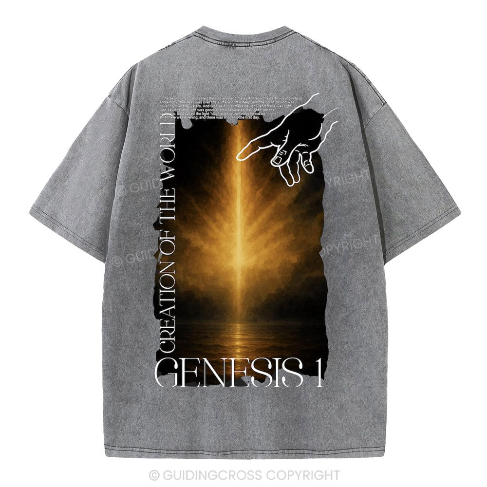 Genesis 1 Christian Washed T-Shirt