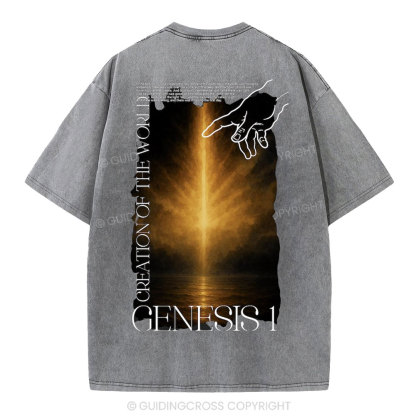 Genesis 1 Christian Washed T-Shirt