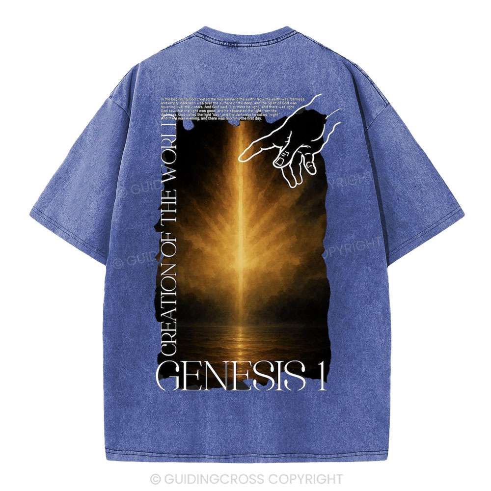 Genesis 1 Christian Washed T-Shirt