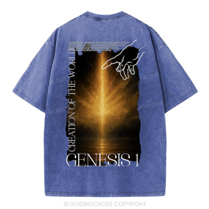 Genesis 1 Christian Washed T-Shirt