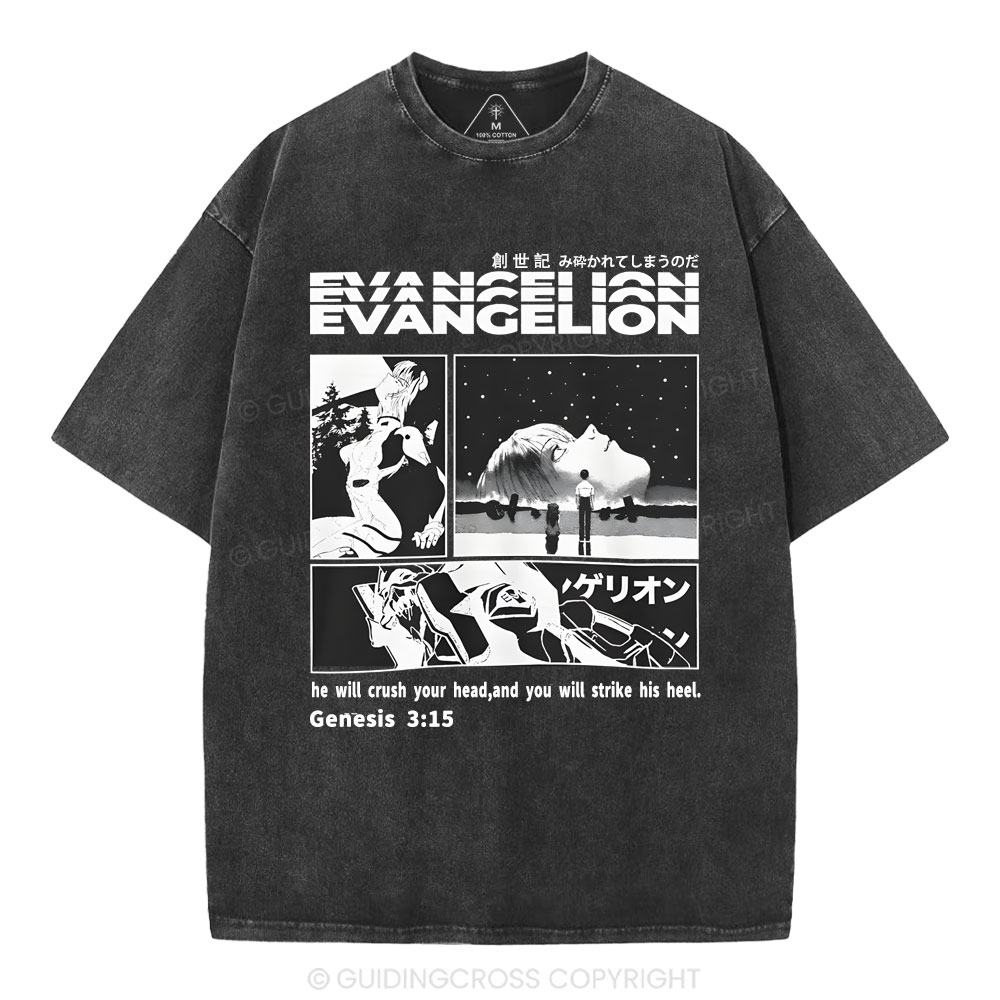 Genesis 3：15 Christian Washed T-Shirt Sale - GuidingCross
