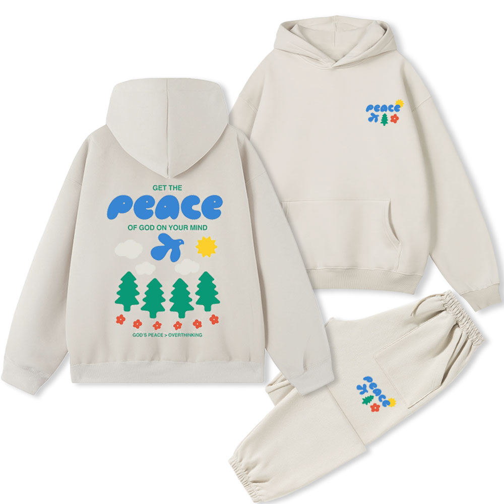 Get The Peace Of God On Your Mind Christian Premium Fleece Hoodie Set
