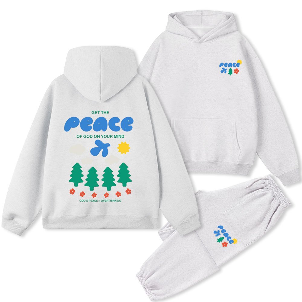 Get The Peace Of God On Your Mind Christian Premium Fleece Hoodie Set