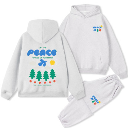 Get The Peace Of God On Your Mind Christian Premium Fleece Hoodie Set