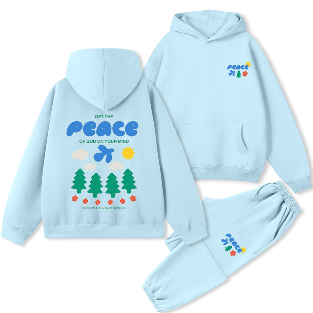 Get The Peace Of God On Your Mind Christian Premium Fleece Hoodie Set
