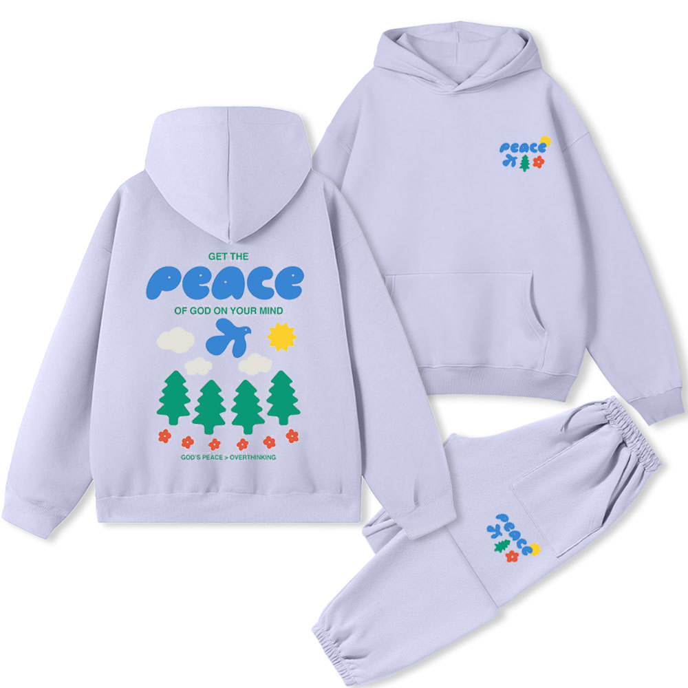Get The Peace Of God On Your Mind Christian Premium Fleece Hoodie Set