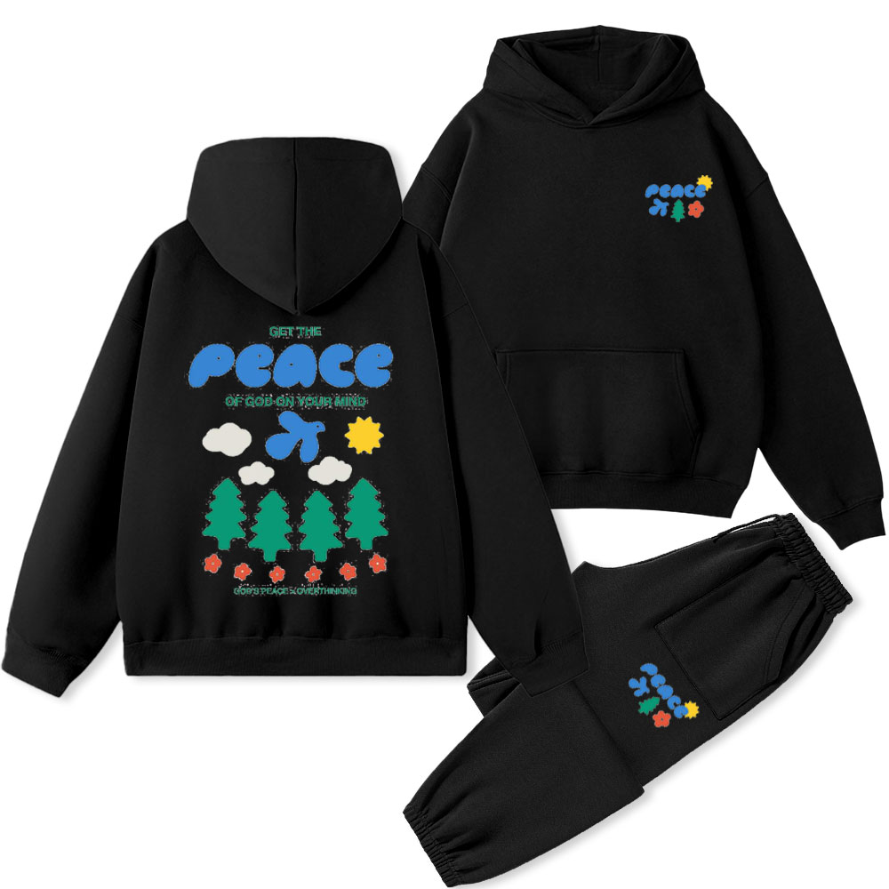 Get The Peace Of God On Your Mind Christian Premium Fleece Hoodie Set