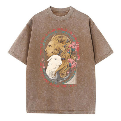 Get Up And Praise The Lord Christian Washed T-Shirt