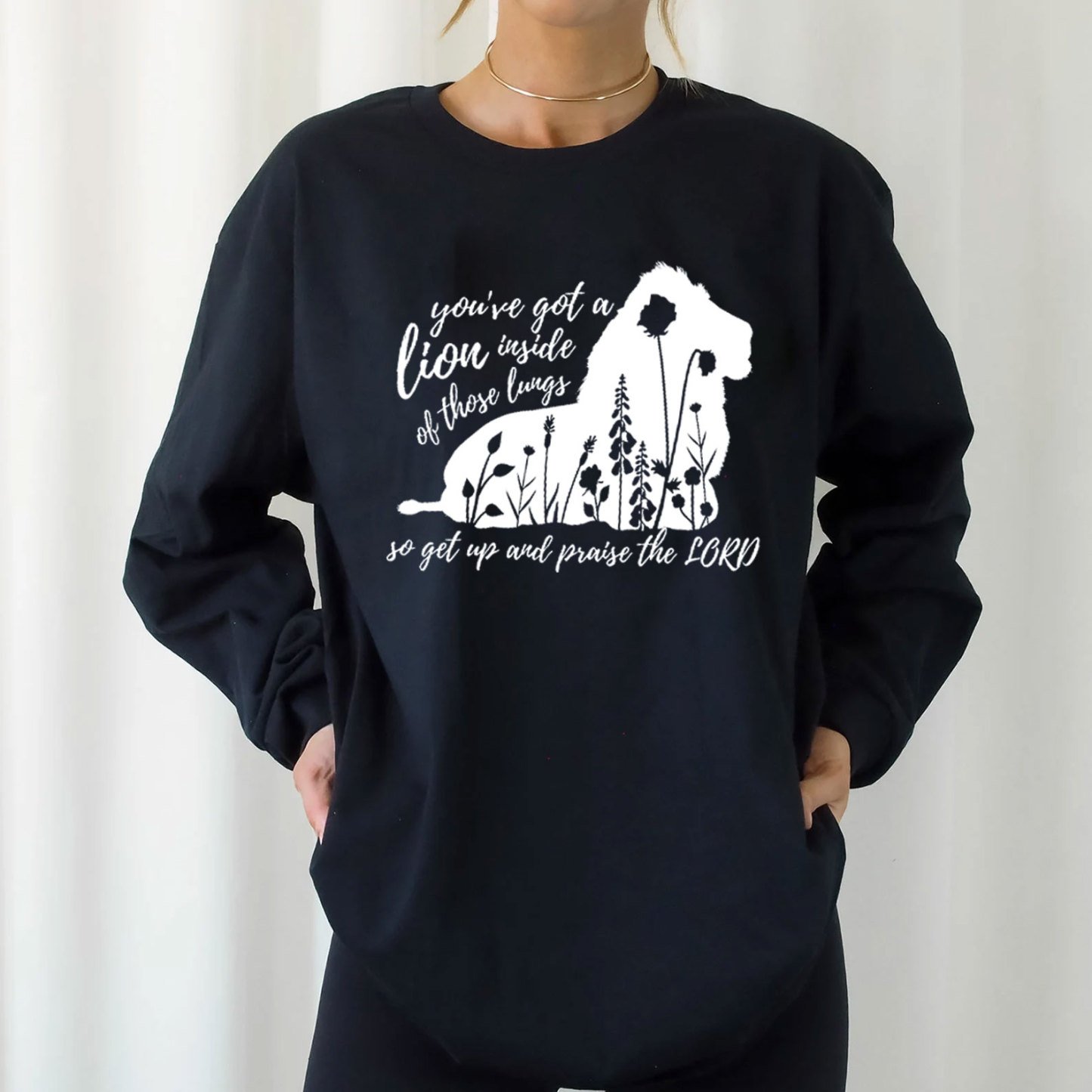 Get Up And Praise The Lord Christian Long Sleeve T-Shirt