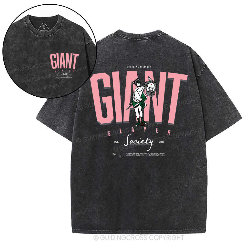 Giant Slayer Christian Washed T-Shirt