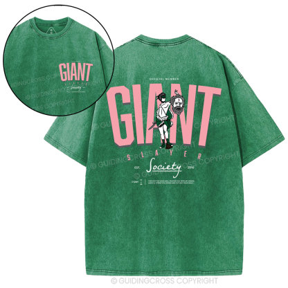 Giant Slayer Christian Washed T-Shirt