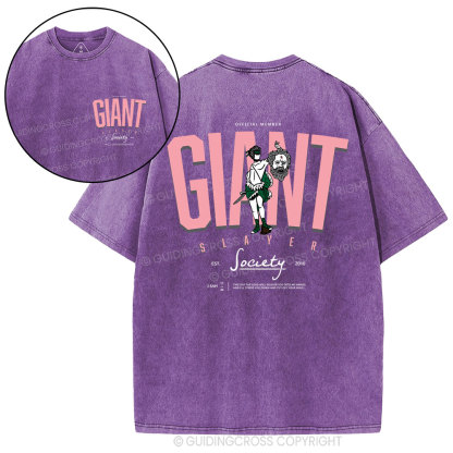 Giant Slayer Christian Washed T-Shirt