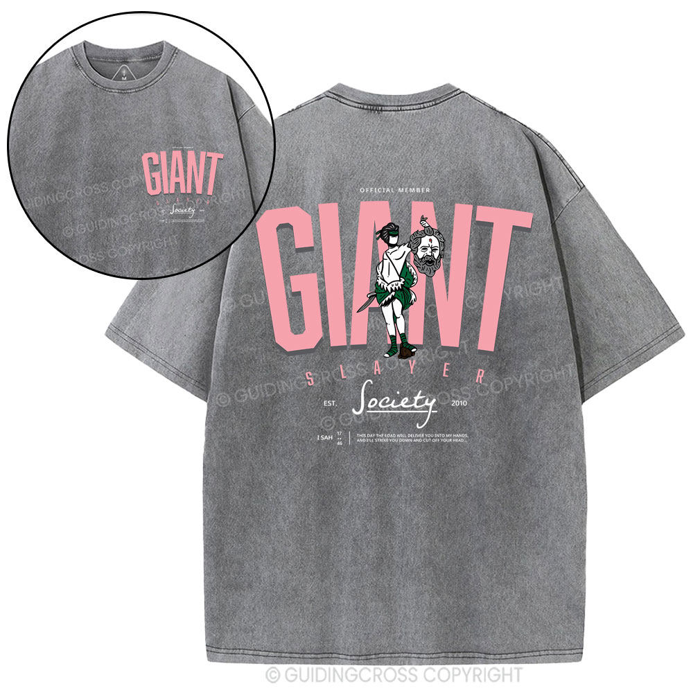 Giant Slayer Christian Washed T-Shirt