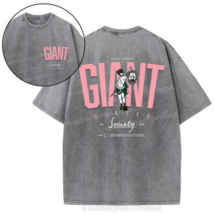 Giant Slayer Christian Washed T-Shirt