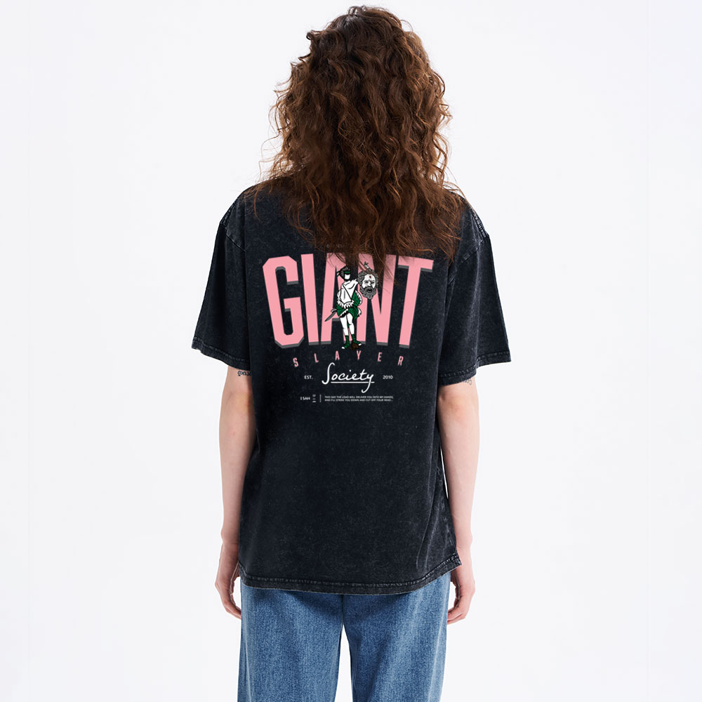 Giant Slayer Christian Washed T-Shirt