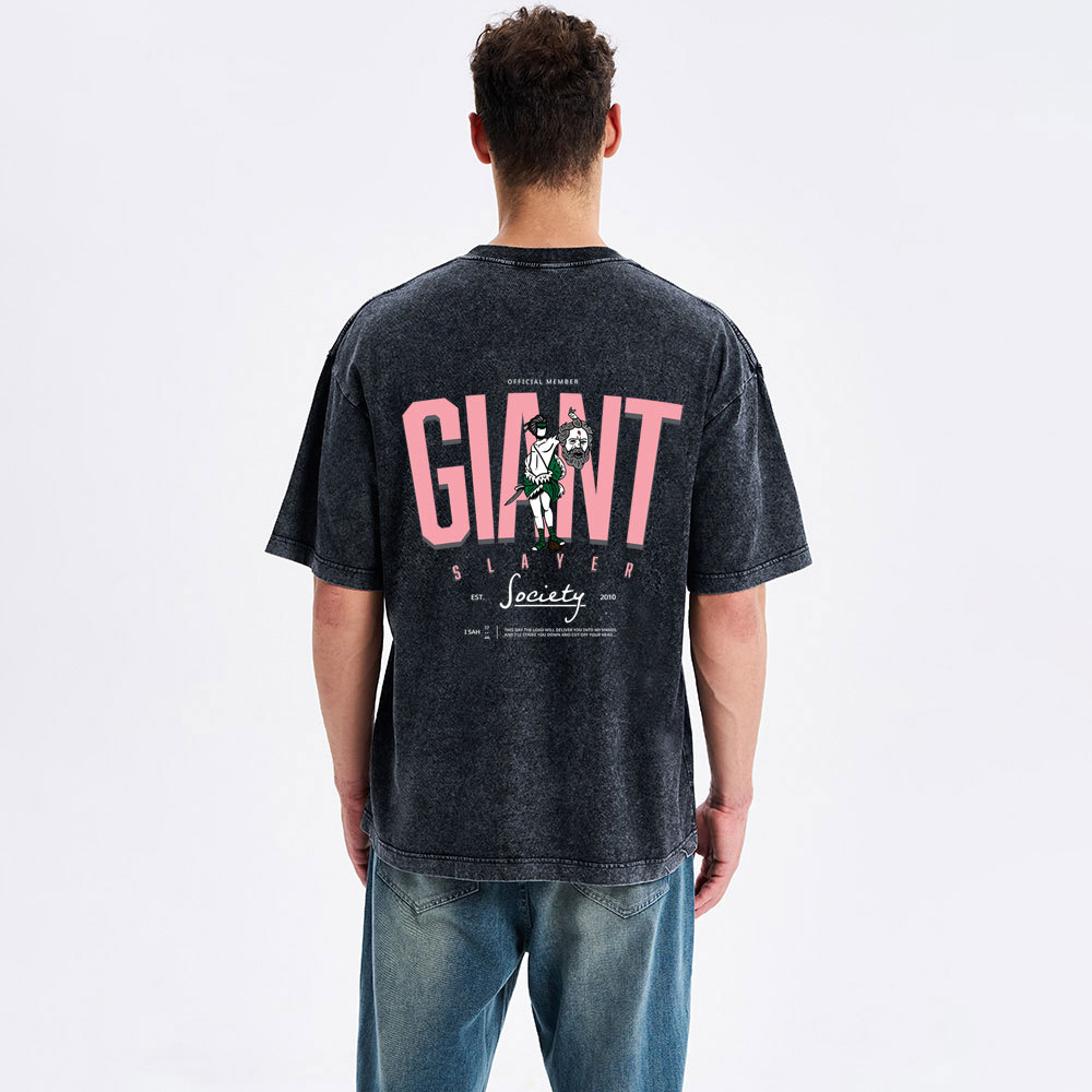 Giant Slayer Christian Washed T-Shirt