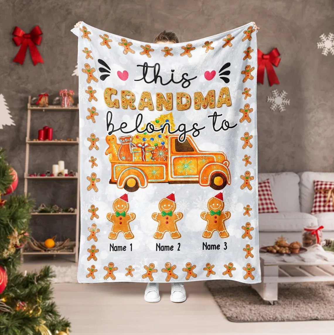 [Copy]Personalized Gingerbread Blanket 