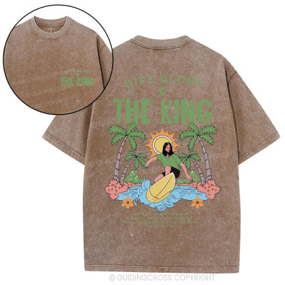 Give Glory To The King Christian Washed T-Shirt