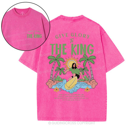 Give Glory To The King Christian Washed T-Shirt