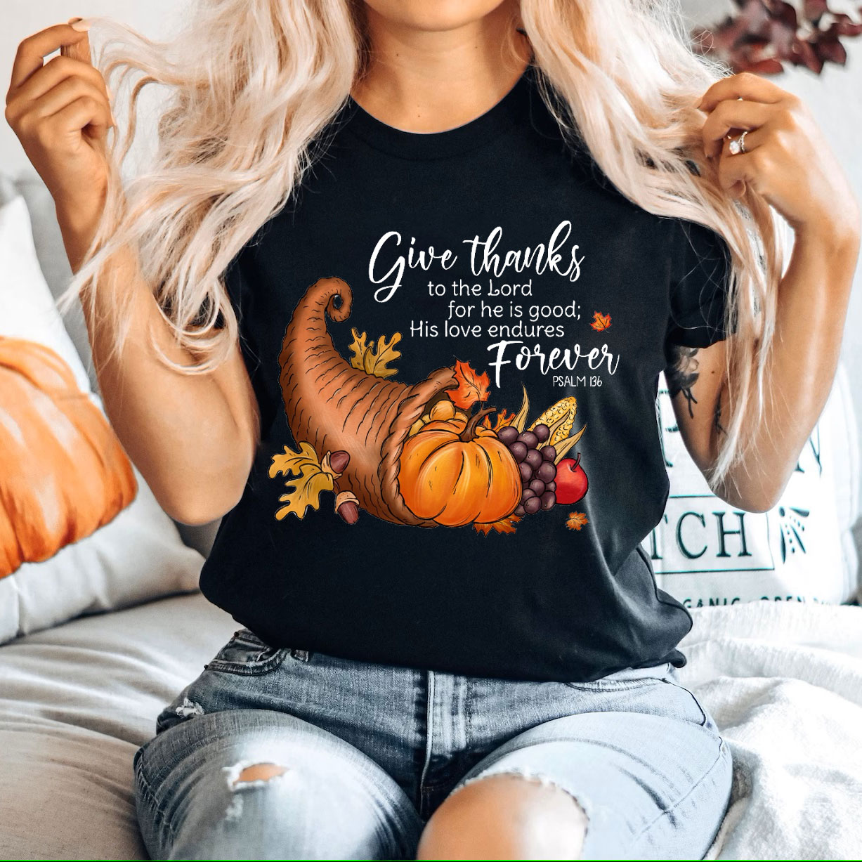 Give Thanks To The Lord Christian T-Shirt