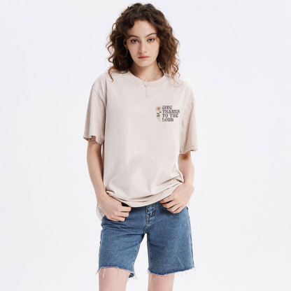 Give Thanks To The Lord Christian Washed T-Shirt