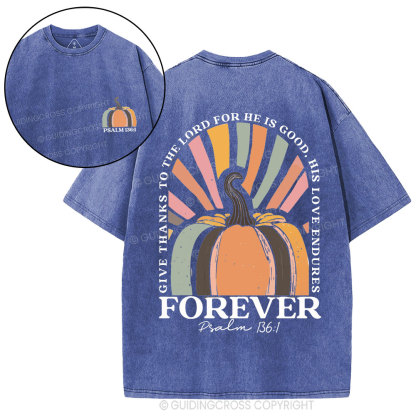 Give Thanks To The Lord Christian Washed T-Shirt