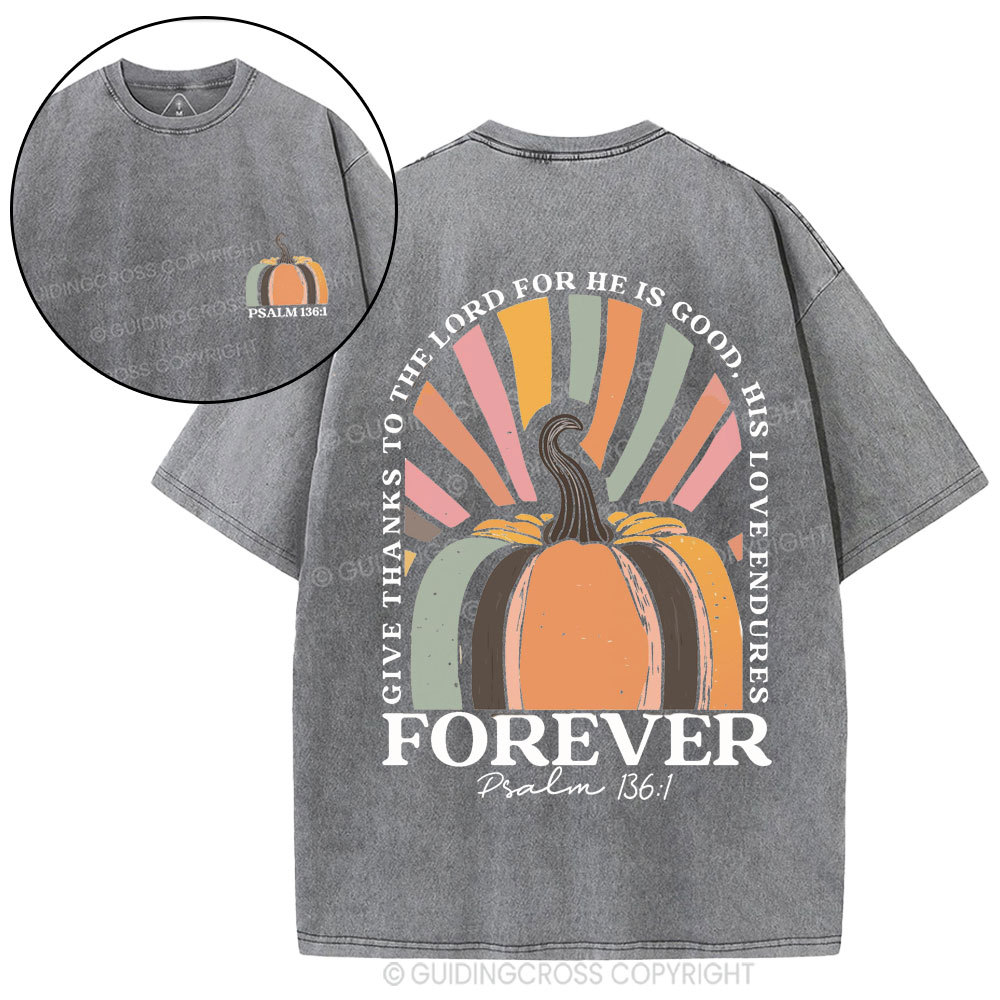 Give Thanks To The Lord Christian Washed T-Shirt