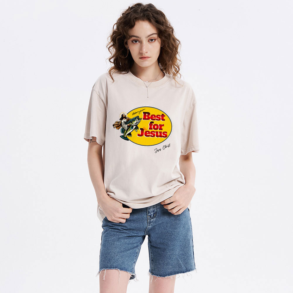 Give Your Best For Jesus Christian Washed T-Shirt