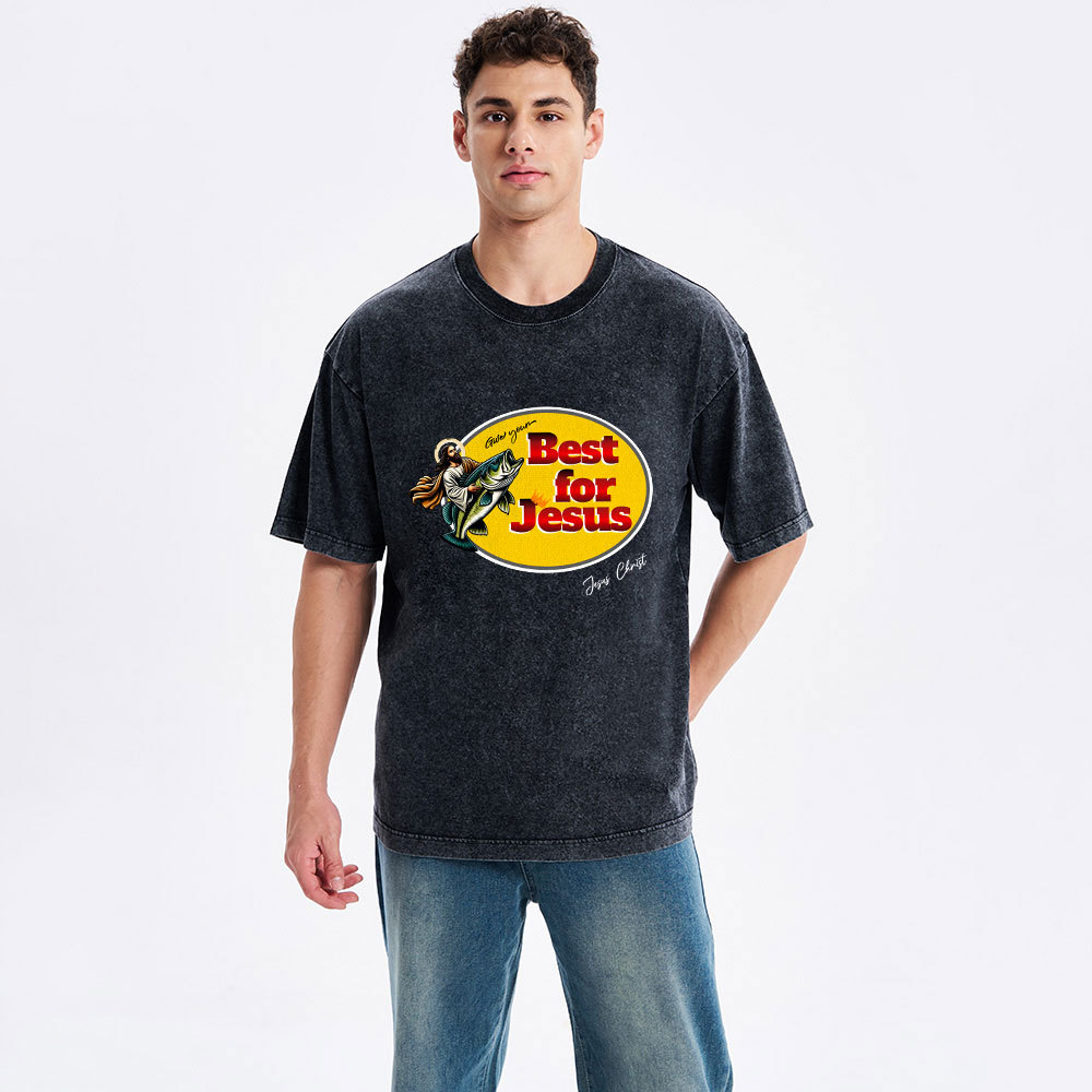 Give Your Best For Jesus Christian Washed T-Shirt