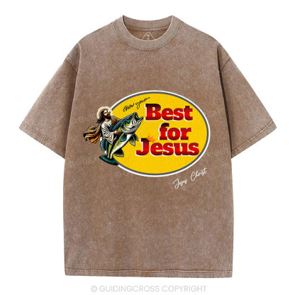 Give Your Best For Jesus Christian Washed T-Shirt