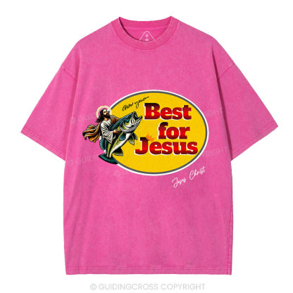 Give Your Best For Jesus Christian Washed T-Shirt