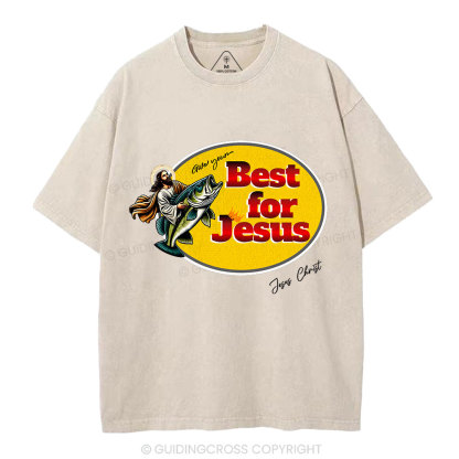 Give Your Best For Jesus Christian Washed T-Shirt