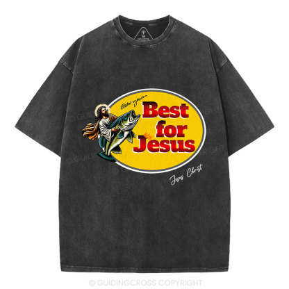 Give Your Best For Jesus Christian Washed T-Shirt