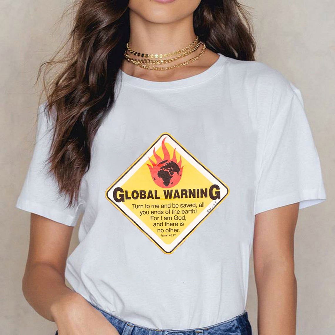 Global Warning Christian Washed T-Shirt
