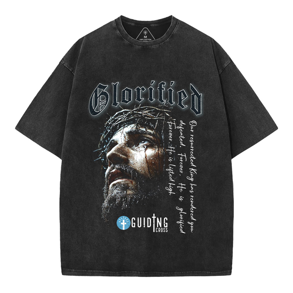 Glorified Resurrected King Christian Washed T-Shirt