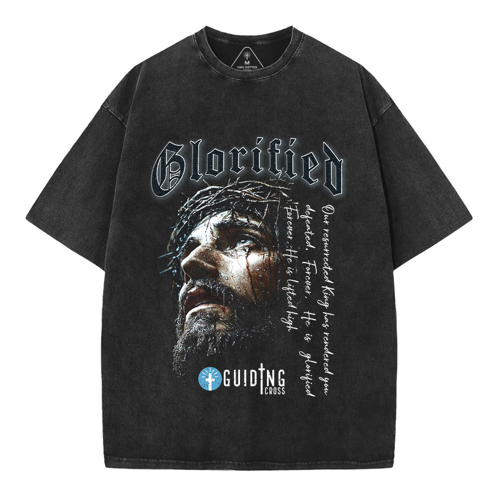 Glorified Resurrected King Christian Washed T-Shirt