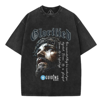 Glorified Resurrected King Christian Washed T-Shirt