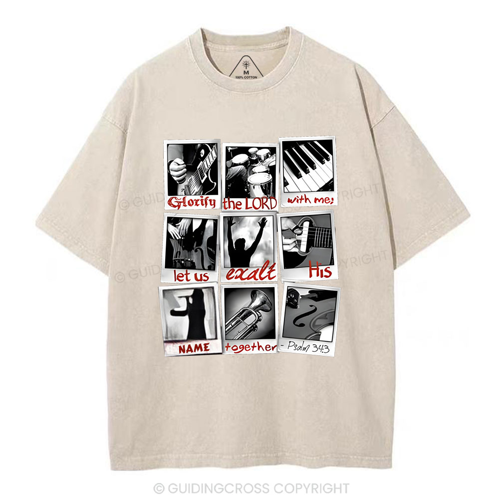 Glorify the Lord with me Christian  Washed T-Shirt