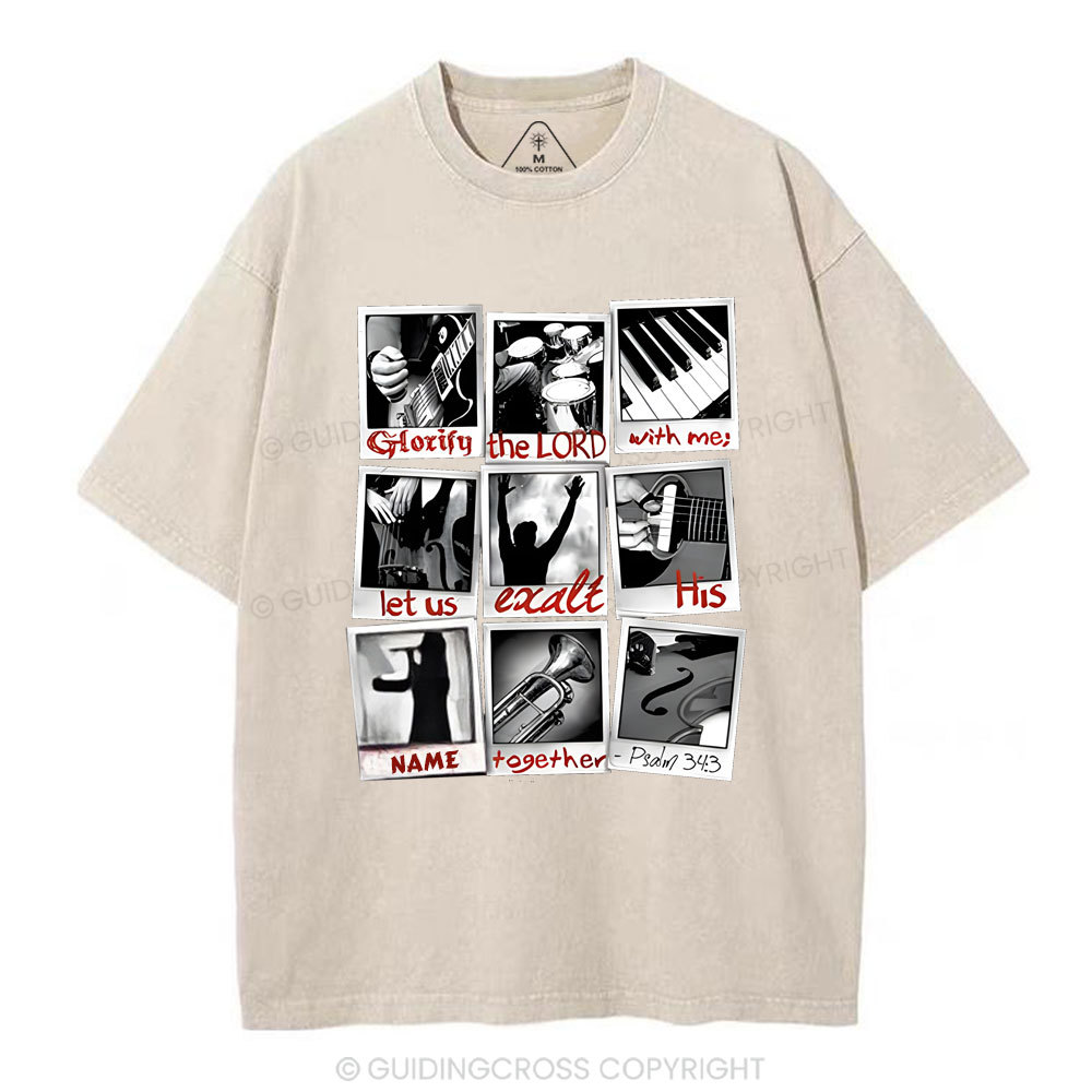 Glorify the Lord with me Christian  Washed T-Shirt
