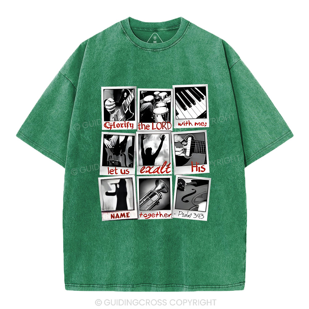 Glorify the Lord with me Christian  Washed T-Shirt