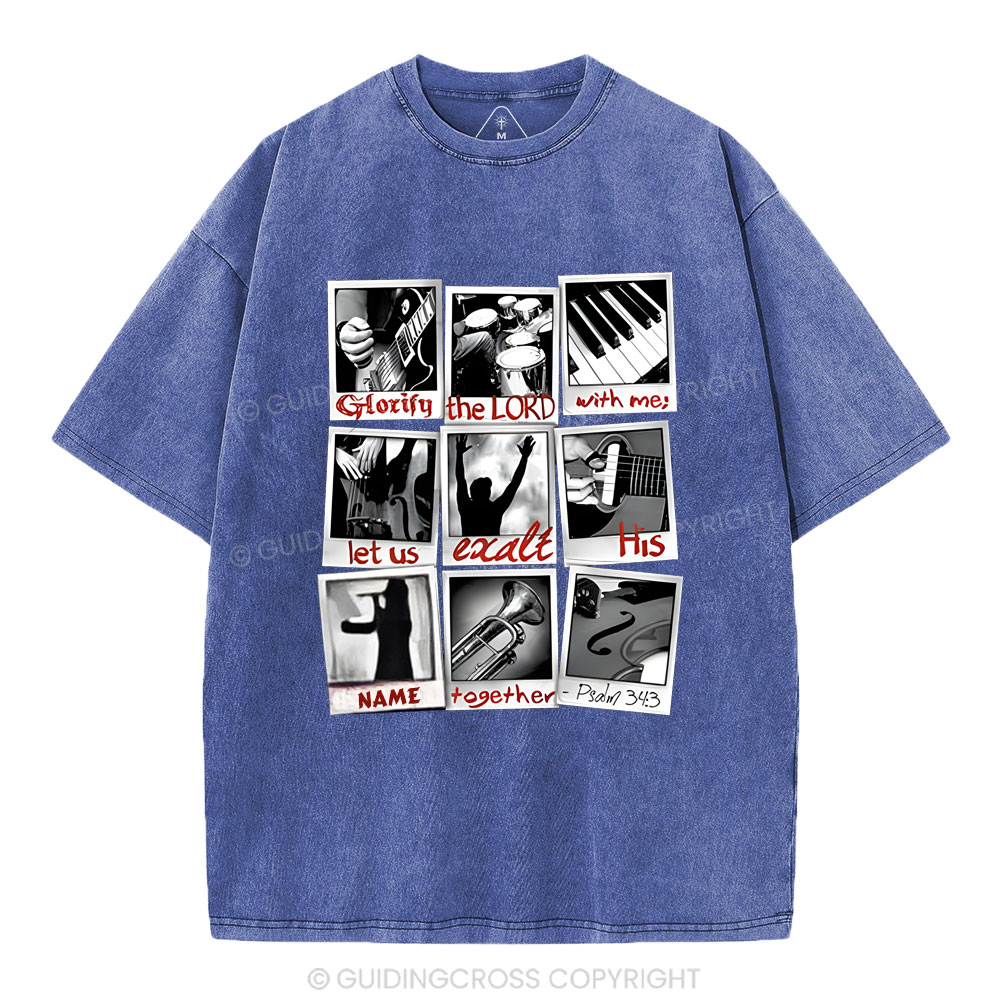 Glorify the Lord with me Christian  Washed T-Shirt