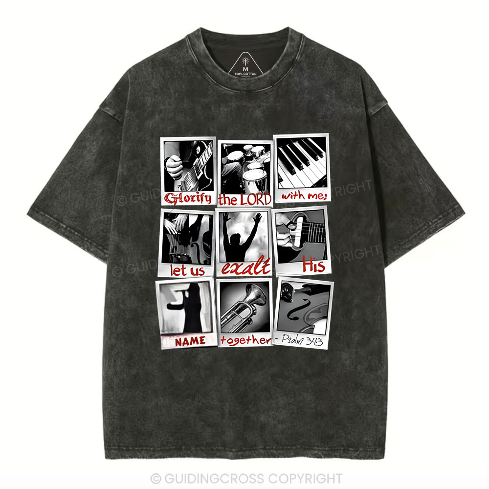 Glorify the Lord with me Christian  Washed T-Shirt