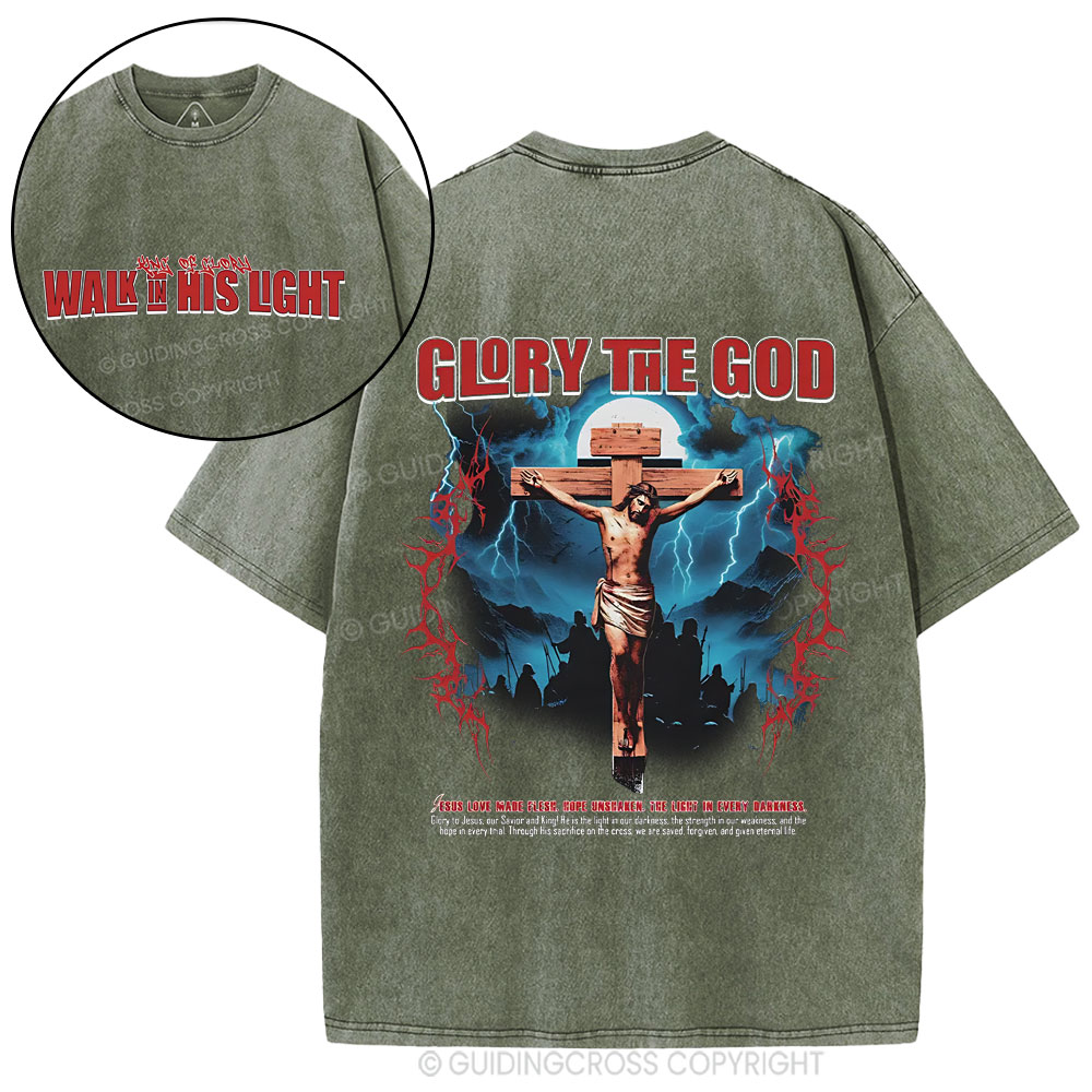 Glory The God Christian Washed T-Shirt