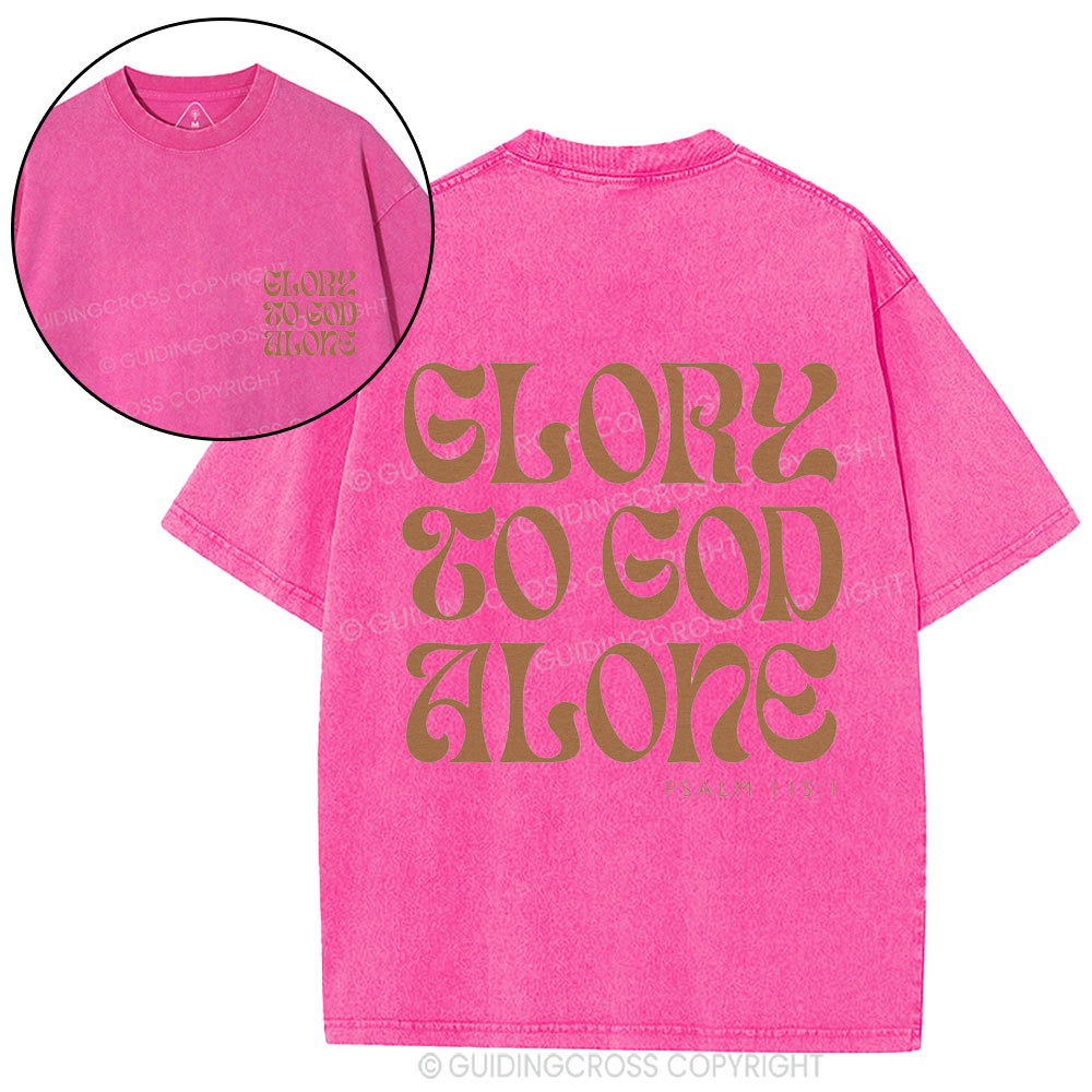 Glory To God Alone Christian Washed T-Shirt