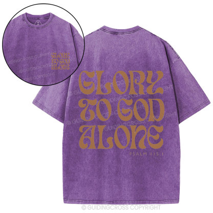 Glory To God Alone Christian Washed T-Shirt