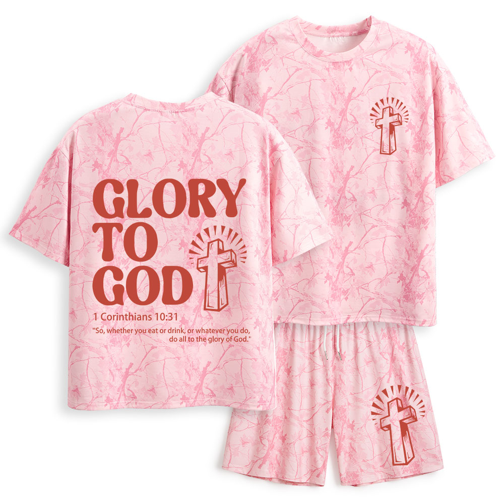 Glory To God Christian Camo T-Shirt & Shorts