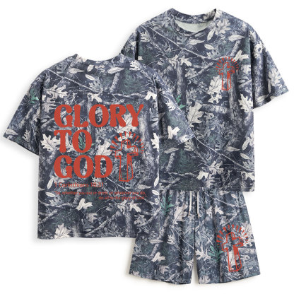 Glory To God Christian Camo T-Shirt & Shorts