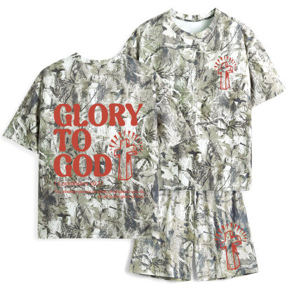 Glory To God Christian Camo T-Shirt & Shorts