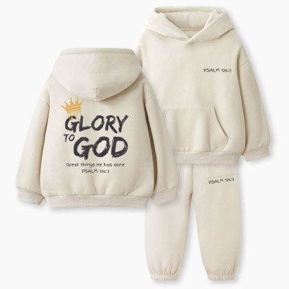 Glory To God Christian Kid Hoodie Set