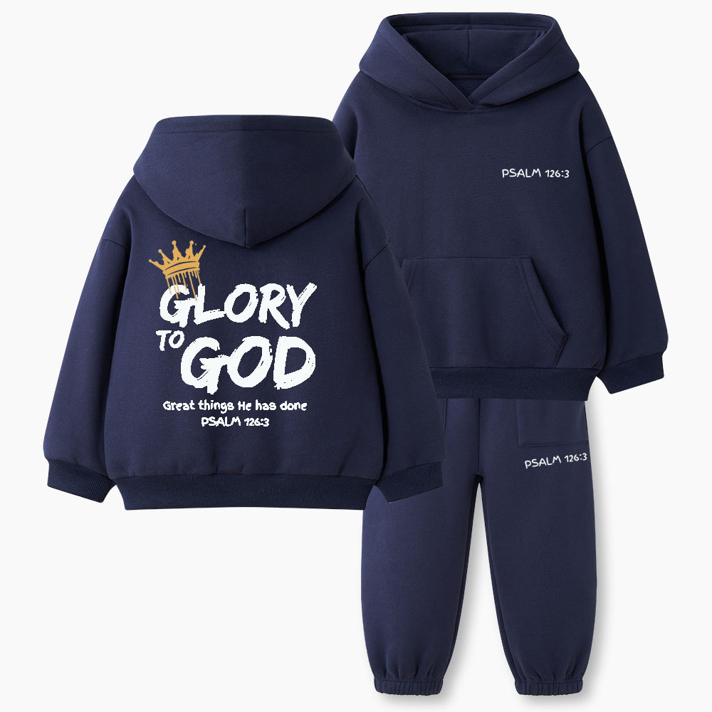 Glory To God Christian Kid Hoodie Set